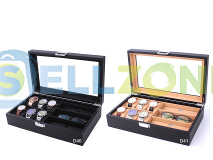 Κουτί πολυτελείας για ρολόγια και γυαλιά σε δύο χρώματα - D40-D41